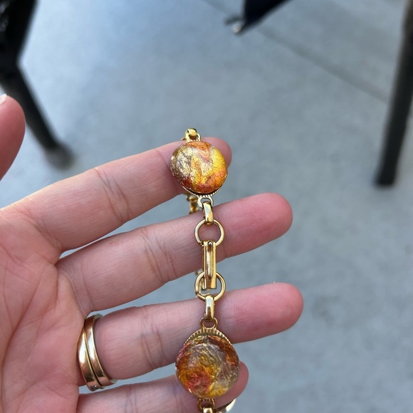 4/$100 OPAL Elegant Gold and Brown Bracelet 7 inches - Picture 5 of 6